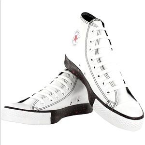 NWT. NITB. White Converse Hightops